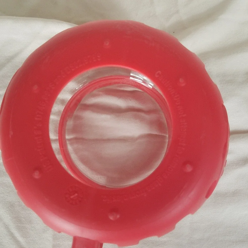 Micro-Pop Microwave Popcorn Popper 1.5 Quart Red Excellent‎ Glass Silicone Lid